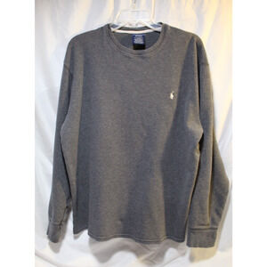 Polo Ralph Lauren Sleepwear Men's 2XL Gray Waffle Knit Thermal Shirt Crewneck LS